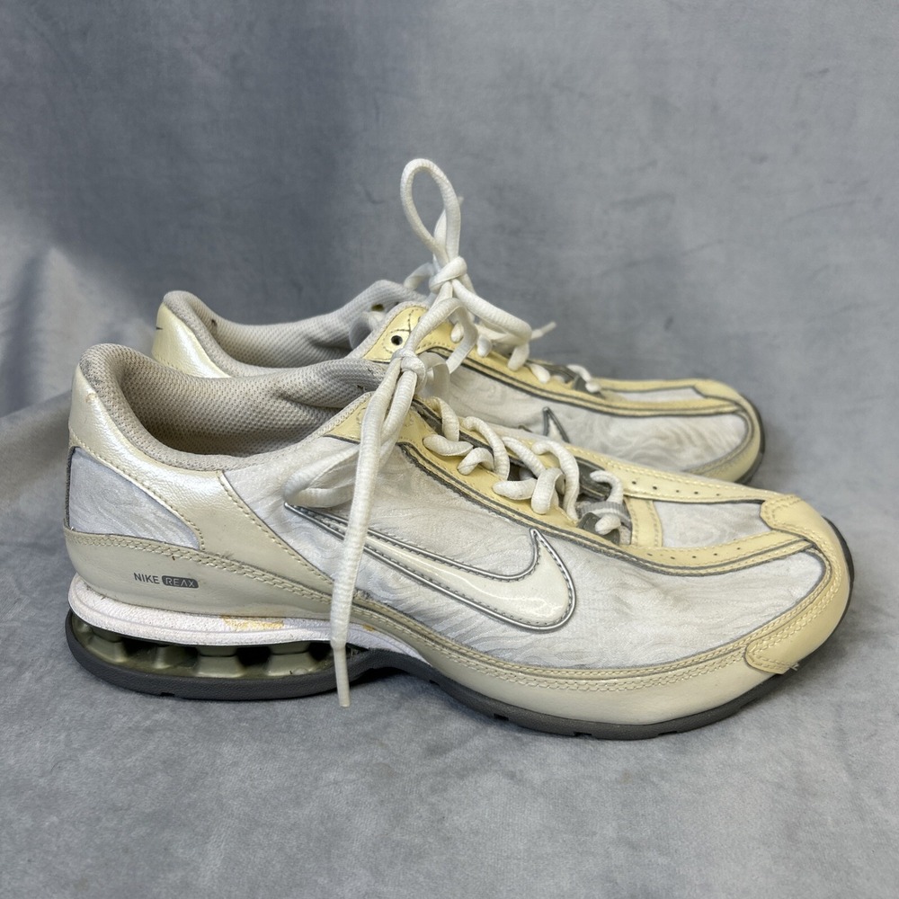 Nike Reax Revolution Running Shoes Womens Size 7.5 333767-111 White Gray Sneaker - Picture 2 of 16